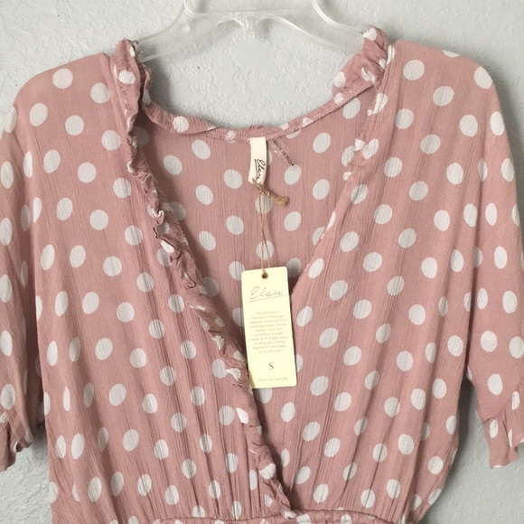 Polka dot pink romper - Picture 2 of 7